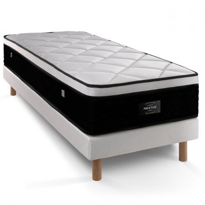 PRESTIGE LITERIE Ensemble Suite 90x200 Ressorts ensach&eacute;s, m&eacute;moire de forme 5 zones