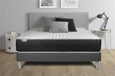 VITALIT Ensemble VITALSPRING 180 x 200 cm sommier Kit gris