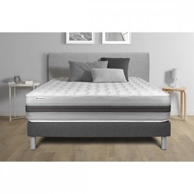 VITALIT Ensemble VITALSPRING RECOVER 90 x 200 cm sommier Kit gris