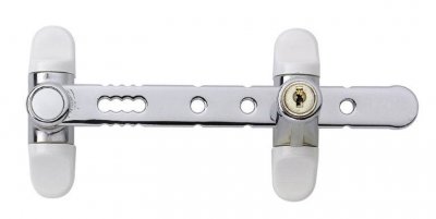 SOCONA Entreba&icirc;lleur &agrave; cl&eacute; AIRLOCK pour fen&ecirc;tre couleur chrom&eacute; -  - L1C