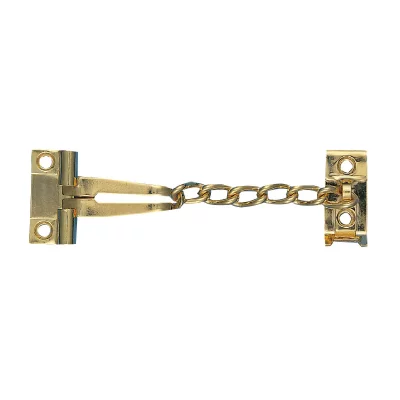 SOCONA Entreb&acirc;illeur de porte affleurante avec chainette acier dor&eacute;, 