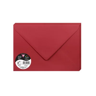 CLAIREFONTAINE Enveloppe 120g 162x229 rouge groseille pqt 20