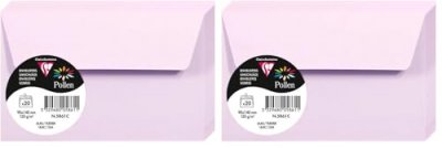CLAIREFONTAINE Enveloppe 120g  90x140 lilas pqt 20