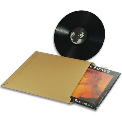 ENVELOPPEBULLE Enveloppe Carton Vinyle 33 Tours Format 350x350 Mm - Lot De 50