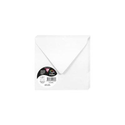 CLAIREFONTAINE Enveloppe Pollen  14x14 120g blanc - Paquet de 20