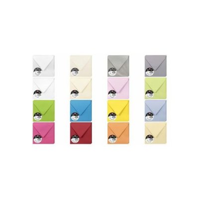CLAIREFONTAINE Enveloppe Pollen  14x14 vert menthe - Paquet de 20