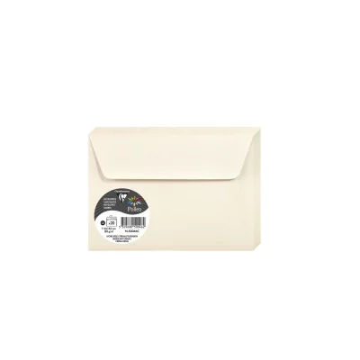 CLAIREFONTAINE Enveloppe Pollen  C6 120g ivoire irise - Paquet de 20