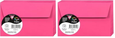CLAIREFONTAINE Enveloppe visite - fuchsia