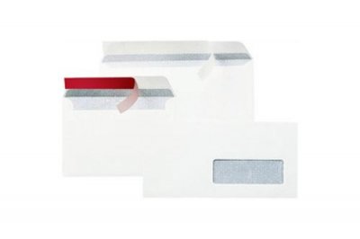 GPV Enveloppes 110x220  - fen&ecirc;tre 35x100 - blanches - auto-adh&eacute;sives - 90g - bo&icirc;te de 500