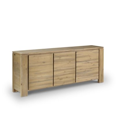 ENZO - Buffet contemporain en bois, 2 portes, 2 tiroirs