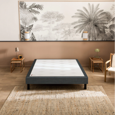 GENERIQUE Epeda Sommier Epeda CONFORT MEDIUM DECO NATURE 160x200 Carr&eacute; Ecru