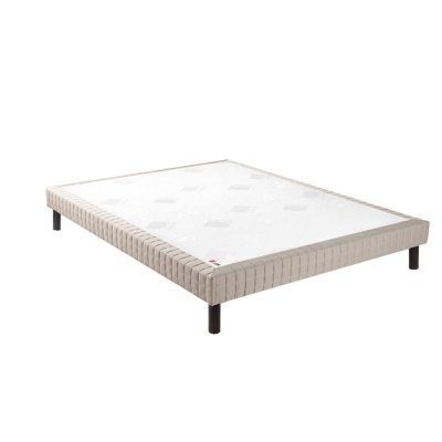 EPEDA  Sommier  CONFORT MEDIUM DECO NATURE 160x200 Jean Gris Fonc&eacute;