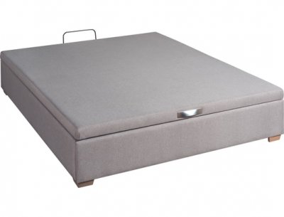 EPEDA  Sommier Lit Coffre Kalypso Cendr&eacute; 140x190