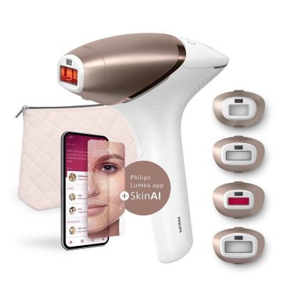 PHILIPS Epilateur &agrave; lumi&egrave;re puls&eacute;e  Lumea Series 9900 BRI951/01 Blanc et Rose 