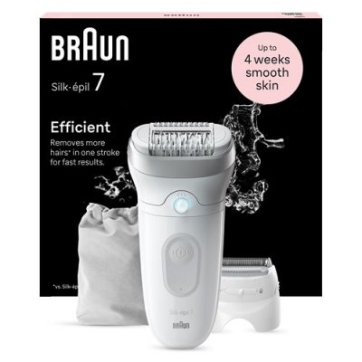 BRAUN Epilateur &eacute;lectrique  Epilateur Silk Epil 7 SE7-041 BLANC-GRIS