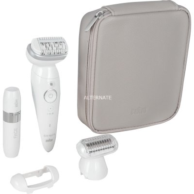BRAUN Epilateur &eacute;lectrique  Epilateur Silk Epil 9 SES9-341 BLANC-ARGENT