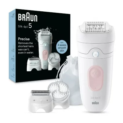 BRAUN Epilateur &eacute;lectrique  Silk &eacute;pil 5 SE 5-060 Blanc et Rose