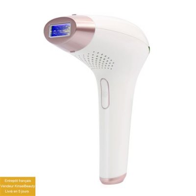  Epilateur Lumi&egrave;re Puls&eacute;e IPL KinseiBeauty Epilation D&eacute;finitive 500,000 Flashs - Rose Blanc