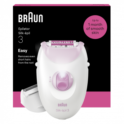 BRAUN Epilateur secteur rose silk&middot;&eacute;pil 3 - SILKEPIL3031 - 