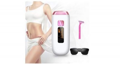 CHRONUS Epilation ipl, &eacute;pilateur laser 999 999 flashs pour femmes et hommes (blanc)