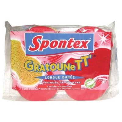 SPONTEX Eponge &Agrave; R&eacute;curer Efficacit&eacute; Longue Dur&eacute;e  - Le Lot De 2