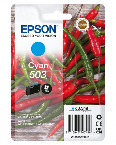 EPSON  503 Cartouche d'encre Cyan Original C13T09Q24010