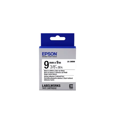 EPSON  Adhesif Fort LK-3WBW - Noir s / blanc 