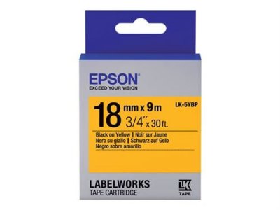 EPSON  bande d'&eacute;tiquetteslk-5ybp - couleur pastel noir/jaune EPS8715946611471