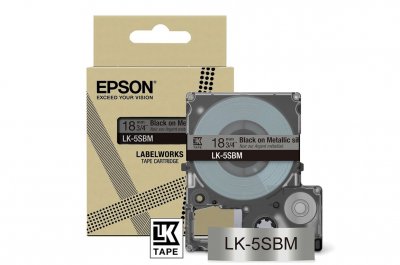 EPSON  C53S672094 Ruban Noir(e)SurArgent Original LK-5SBM