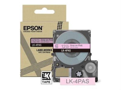 EPSON  C53S672103 Ruban GrisSurRose Original LK-4PAS