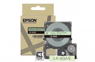 EPSON  C53S672105 Ruban GrisSurVert brillant Original LK-4GAS