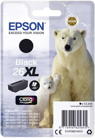 EPSON  Cartouche C13T26214012 26XL - Noir