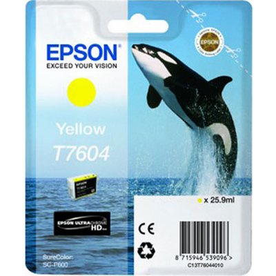 EPSON  Cartouche Orque T7604 Jaune