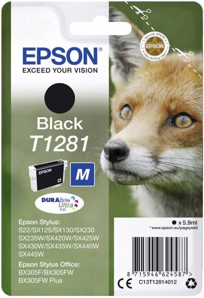 EPSON  Cartouche T1281 - Renard - Noir