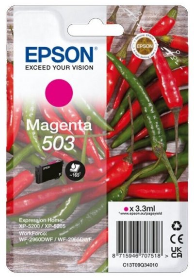 EPSON   Singlepack Magenta 503 Ink (C13T09Q34010)