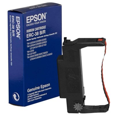 Epson ERC 38BR - 1 - noir, rouge - ruban d'impression