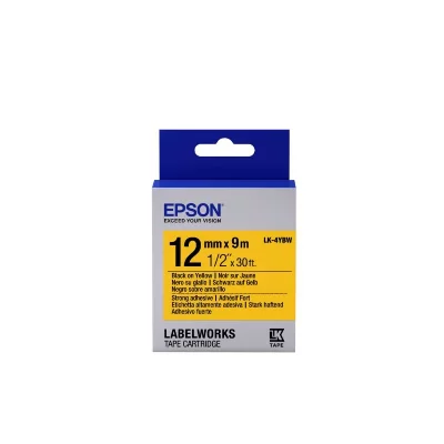 EPSON  LabelWorks LK-4YBW - bande d'etiquettes - 1 cassette(s) - Rouleau (1,2 cm x 9 m)