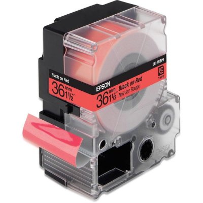 EPSON  LC-7RBP9 - Couleur Pastel - Noir sur Rouge - 36mmx9m - LW-900P