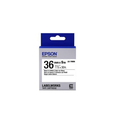 EPSON  LK-7WBN - Standard - Noir sur Blanc - 36mmx9m