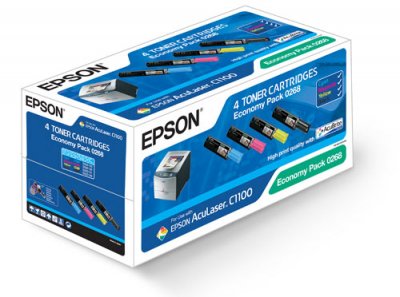 EPSON  pack 4 toners noir et couleurs s050268 S050268