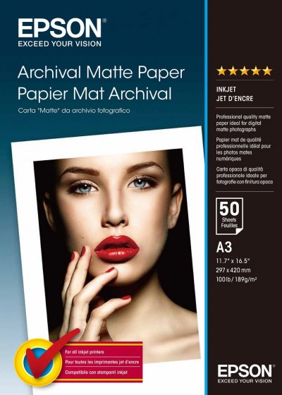 EPSON  Pap Mat Archival A3 50f./189g
