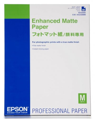 EPSON  Papier Photo Enhanced A2 192g 50 Feuilles Mat
