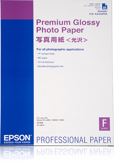 EPSON  Papier Photo Premium A2 25 Feuilles Glossy