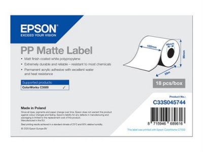 EPSON  PP Matte Label Cont.R 102MMX29