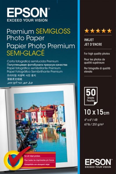 EPSON  Premium Semigloss 50 Blatt Papier Blanc Original C13S041765