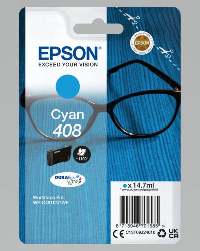 EPSON  Singlepack Cyan 408 DURABrite Ultra Ink