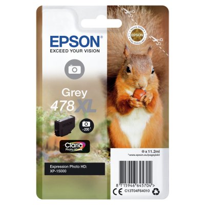 EPSON  Singlepack Grey 478XL Claria Photo Hd Ink