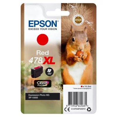 EPSON  Singlepack Red 478XL Claria Photo Hd Ink