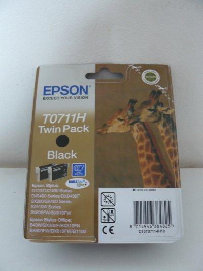 EPSON  T0711H TwinPack Noir x2