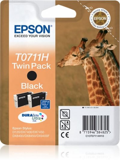 EPSON  T0711H TwinPack Noir x2